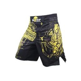 yellow Azrael SOTF breathable sports fitness mma fighting boxing shorts Tiger muay thai boxing shorts mma short pretorian boxeo C0222
