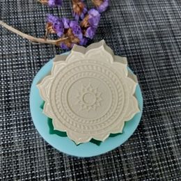 HC0115 PRZY Sun flower totem silicone mold soap mould handmade soap making molds candle silicone mold resin clay mold 210225