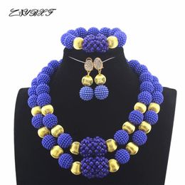 Earrings & Necklace African Wedding Coral Beads Nigerian Handmade Jewelry Sets Statement Women Fashion Set L0004