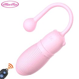 Eggs ManNuo Wireless Remote Control Silicone Vibrator Vibrating Egg Vaginal Ball G Spot Clitoris Massager Adult Sex Toys for Women 88 1124