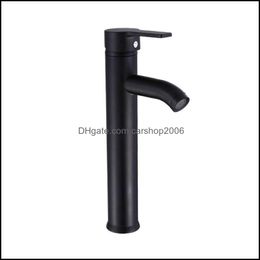 Bathroom Sink Faucets Faucets, Showers & As Home Garden Black Stainless Steel Paint Faucet Basin Cold Water Mixer Single Hole Tap Drop Deliv