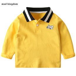 MudKingdom Fashion Baby Boy Polo Shirt Long Sleeve Spring Autum Clothing Comfort Cotton Top 210615