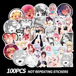 Fedex Shipping Wholesale 100pcs/pack Sexy Anime Girls Stickers For Water Bottle Car Luggage Laptop Skateboard Bicycle Decal Kids Gifts