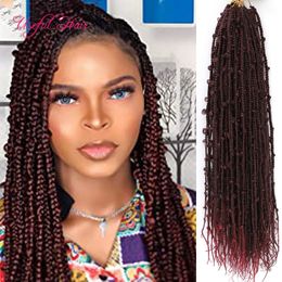 18 Inches Butterfly Box Braids Soft Crochet Hair Braing Hair Synthetic Butterfly Locs Faux Twist 3x Box Hair for Black Women