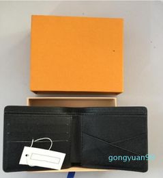 Mens Wallet fast shipping Men's Leather With Wallets For Men Purse Wallet Men Wallet with Orange Box Dust Bag