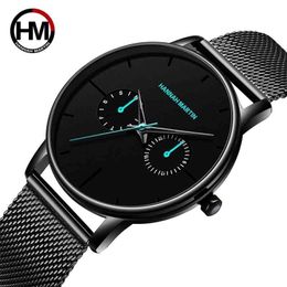 Men Watches Top Brand Luxury multifunction small dial Stainless Steel Mesh INS Style Waterproof Wristwatches Relogio Masculino 210527