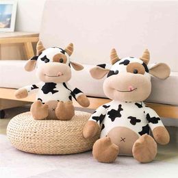 Cute little cow doll plush toy baby soothing accompany sleeping pillow girl birthday holiday gift home decoration ornaments 210728