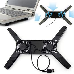 fan cooling pad UK - Laptop Cooling Pads Notebook Fan Cooler Radiator Bracket USB For 10-17 Rotatable Pad Computer