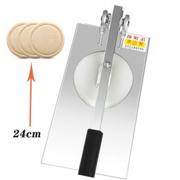 Wholesale price commercial stainless steel 24cm small size manual dough press machine/hand pressure pizza dough machine