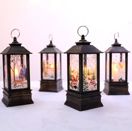 Christmas led small oil lamp portable lamps shopping mall window bar restaurant interior decoration flame supplies