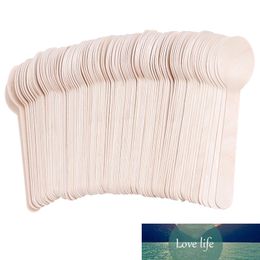 100pcs/set Disposable Wooden Spoon Ice Cream Spoon Wood Dessert Scoop Tableware