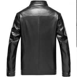 Men's Leather & Faux Genuine Autumn Winter Jacket Men Real Sheepskin Coat Streetwear Motorcycle Jackets Plus Size F-ML-822 MY1775