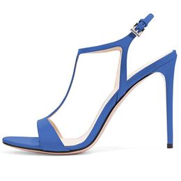 Lovirs Women High Heel T-Strap Sandals Open Toe Stiletto Sandals Dress Party Shoes Plus Size US5-15