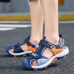 ULKNN Boy Sandals Children's Summer 2021 New Child Fashion Boy Baotou Slip Kid's Shoes Sandals size 27-38 210306