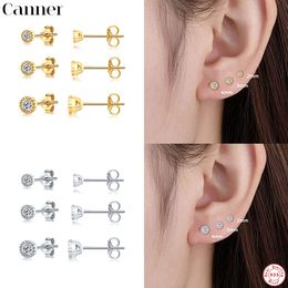3pc/Set Earrings For Women 925 Sterling Silver Pendientes Star Pentagram Piercing Stud Earrings Fine Jewellery Aretes W5