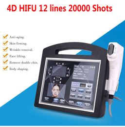 Professional 3D 4D Hifu Machine 12 Lines 20000 Shots High Intensity Focused Ultrasound Skin tightening SMAS Face lifting Body Slimming Wrinkle Removal