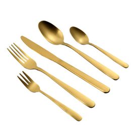 Free Shipping Gold silver stainless steel flatware set food grade silverware cutlery set utensils include knife fork spoon teaspoon RH14025