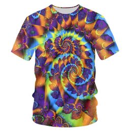 T-shirt da uomo t shirt uomo donna 3d stampato colorato trippy estate top moda vestiti hip hop elefante tees