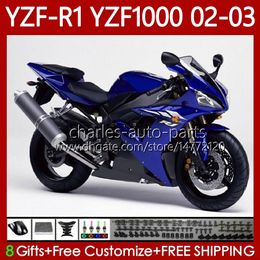 Motorcycle Body For YAMAHA YZF-R1 YZF-1000 YZF R 1 1000 CC 00-03 Bodywork 90No.31 YZF Gloss blue R1 1000CC YZFR1 02 03 00 01 YZF1000 2002 2003 2000 2001 OEM Fairings Kit