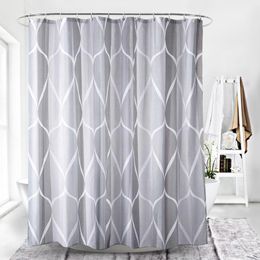 Shower Curtains Simple Geometry Polyester Waterproof Bath Curtain Thickened Custom Bathroom