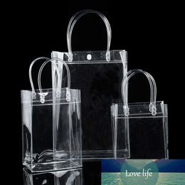 Transparent PVC Plastic Tote Bag Waterproof Clear Handbag For Water Bottle Storage Shoe For Things Shoulder Bags Home Organiser