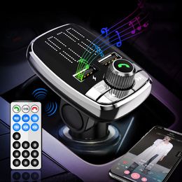 JINSERTA Remote control Car Kit MP3 Player Hands Bluetooth 5 0 FM Transmitter Dual USB Car Charger TF Flash USB Music Play277B