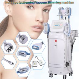 5 Cryo Heads Cryolipolysis Slimming Machine With Double Chin Removal Fat Freezing Cryotherapy 40KHz Cavitation RF 8 Laser Pads Beauty Equipment