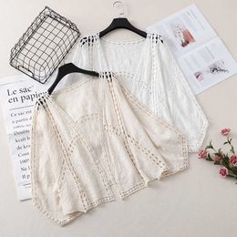 Women Lace Hollow Blouses Ruffles Elegant Long Sleeve V-Neck Flower Black Brown Shirts Lace Patchwork Shirts Tops 210604