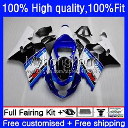 Injection Mold Fairings For SUZUKI GSX-R750 K4 750CC GSXR600 GSXR-750 04-05 20No.9 GSX-R600 GSXR 600 750 CC 04 05 600CC GSXR-600 GSXR750 2004 2005 OEM Bodys Factory Blue blk