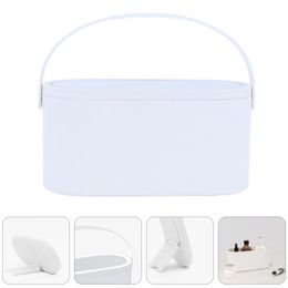 lighted makeup cases Canada - Storage Boxes & Bins 1pc Cosmetic Box Lady Makeup Case Outdoor Portable With LED Light Mirror