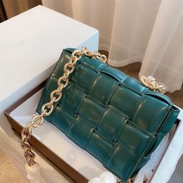 New Famous design leather square woven bag high quality lady cake bag classic solid Colour large capacity shoulder bag