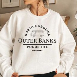 Outer Banks North Carolina Sweatshirt Pogue Life Hoodies Outer Banks Paradise on Earth Hoodie OBX Crewneck Sweatshirt Top 211104