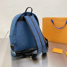 Denim Backpack Women Crossbody Handbag Bag Shoulder Back Pouch Ladies Old Flower School Bags Zipper Pocket