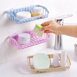 Hooks & Rails Multifunctional Suction Cup Dishwashing Sponge Holder Hanging Storage Rack Drain Sink Shelf Kitchen Accessories ToolHooks