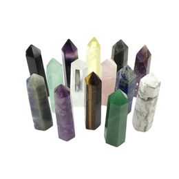 30 Colour Natural Stones Crystal Point Wand Amethyst Rose Quartz Healing Stone Energy Ore Mineral Crafts Home