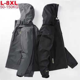 Plus Size 5xl 6xl 7xl 8xl Men Outdoor Jackets Large Autumn Winter Men's Jacket Waterproof Windproof Outwear Windbreakers Male 211214