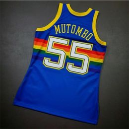 001rare Basketball Jersey Men Youth women Vintage Mitchell Ness Dikembe Mutombo 91 92 High School Size S-5XL custom any name or number