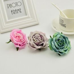 Cheap Artificial Flower Home Wedding Car Decoration Diy Wreath Candy Box Flower Wall Party Birthday Flowers Silk Ro jllsoc