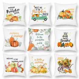 Cushion/Decorative Pillow 45x45cm Lash Case Halloween Cotton Linen Throw Covers Bed Couch Sofa Cushion Cover Pillowcase Thanksgiving Gift