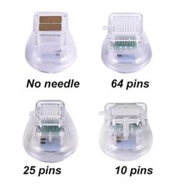 effective 64pins 25pins 10pins nano No-Needle tips Fractional RF Microneedle Tips Gold Needle Cartridges for Scar Removal