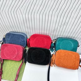 Plüsch-Designer-Taschen, Kameratasche, Damen-Luxus-Handtaschen, One-Shoulder-Quaste, echtes Leder, Geldbörsen, Herren-Geldbörse, Größe 19–146 cm
