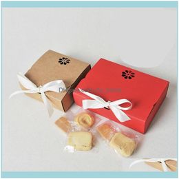 Gift Event Festive Party Supplies Home & Gardengift Wrap 20Pcs/Lot 21.5X14.5X5Cm Baking Kraft Paper Carton Mooncake Box Candy Case Biscuits