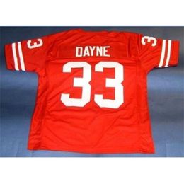 Goodjob Men Youth women Vintage #33 RON DAYNE CUSTOM WISCONSIN BADGERS Football Jersey size s-5XL or custom any name or number jersey