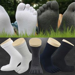 1 Pair Men's Socks Five Finger Sock Men Cotton Sports Running Toe Comfortable Breathable X0710