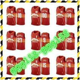 2021 Jersey Print Männer Frauen Kinder College Red Nikola 27 Jokic Bol Bol Jamal Murray Zeke Nnaji City Basketball Trikots Uniform