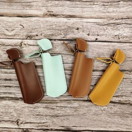 Cool Colorful Smoking PU Leather Portable Outdoors Stretch Lighter Protect Case Sleeve Holder Cover Shell Innovative Design Skin Casing Cigarette Tool DHL Free