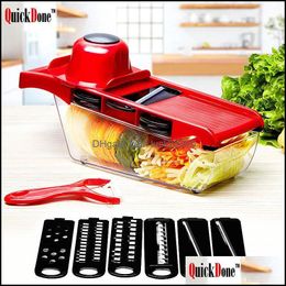 Tools Kitchen, Dining Bar Home & Gardenchristmas Party Mandolin Slicer Vegetable Knife And Tool Stainless Steel Blade Kitchen Fruit Manual P