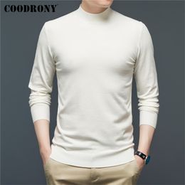 COODRONY Brand Autumn Winter Soft Warm Turtleneck Sweater Casual Pure Color Pullover Men Fashion Colorful Knitwear Jerseys C1347 211221