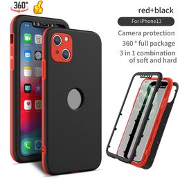 360 Full Protection Phone cases For iPhone 13 12 11 Pro Max 6 7 8 Camera Lens Protective Shockproof case