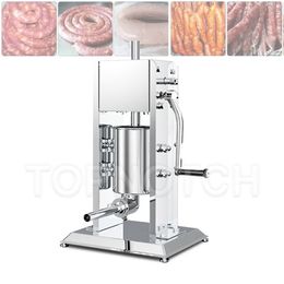 Commercial Kitchen Sausage Making Filling Stuffing Machine Household Stainless Steel Manual Sausages Meat Stuffer Device